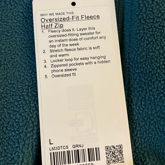 Lululemon Oversized Fit Fleece Half Zip - Picture 3 of 5